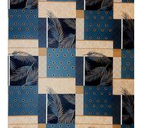 MadeInNature Nappe très épaisse imprimée, protège Table Type Gomme 2mm Tailles et Motifs au Choix, Nappe Anti-tâche (140x250 cm, Geopan)