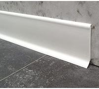 MadeInNature Plinthes souples adhésives en PVC, Colle sèche haute qualité, différents Coloris, Blanc, Gris, Dimensions au choix (Blanc, Hauteur 80 mm x Longueur 50 ml)