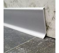 MadeInNature Plinthes souples adhésives en PVC, Colle sèche haute qualité, différents Coloris, Blanc, Gris, Dimensions au choix (Gris Clair, Hauteur 80 mm x Longueur 12 ml)