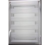 MadeInNature Store fenêtre Enrouleur Jour-Nuit, 4 Couleurs et 30 Tailles, Pose Rapide et Facile sans perçage, de (Largeur Tissu Store 50 cm x Longueur 180 cm, Blanc)
