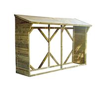 Cerland Abri-bûches en bois Memphis XL 213 x 100 x 319,5 cm