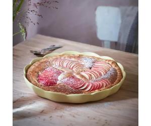 MADELEINE Plat à Tarte en Céramique D31 cm Emile Henry Jaune Vanille