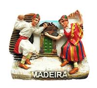 Madère Portugal Résine 3d solide Aimant de réfrigérateur souvenir Tourist Cadeau chinois Aimant fabriquée à la main Craft Creative Maison et décoration de cuisine magnétique Autocollant
