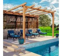 Maderland Pergola adossée Bois - Le Mans, Dimensions 300 x 300 cm, Ancrage