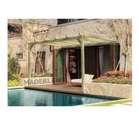 Pergola Adossée En Bois Massif Narbonne 300 X 300 Cm - Maderland Multicolore