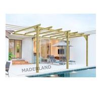 Pergola Adossée En Bois Massif Orléans 300 X 300 Cm- Maderland Multicolore