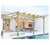 Pergola Adossée En Bois Massif Orléans 510 X 420 Cm- Maderland Multicolore
