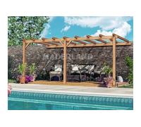 Pergola Adossée En Lamellé-Collée Versailles 300 X 300 Cm - Mardeland Multicolore