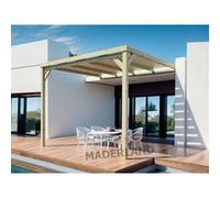 Maderland Pergola adossée en bois Montpellier 600 x 300 cm semi-couverte multicolore