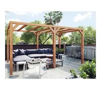 Maderland Pergola en bois Toulon Lamellé-collé 400 x 400 cm Multicolore
