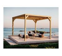Pergola En Bois Toulouse Avec Toit Semi-Ouvert 300 X 300 Cm - Maderland Multicolore