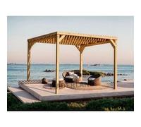 Pergola En Bois Toulouse Avec Toit Semi-Ouvert 600 X 300 Cm - Maderland Multicolore