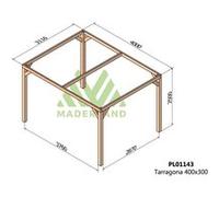 Maderland - Pergola en bois lamellé-collé Tarragona 400 x 300 cm G