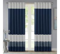 Madison Park Amherst Polyoni perlés fenêtre Panneau 50 x 84, Bleu Marine, 127 x 213,4 cm