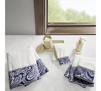 Madison Park Aubrey Lot de 6 Serviettes de Bain luxueuses 100% Coton très absorbantes, séchage Rapide, Motif Cachemire Jacquard, qualité hôtelière et Spa, pour décoration de Salle de Bain, Plusieurs