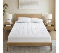 Madison Park Cloud Protège-Matelas imperméable en Peluche Douce pour Grand lit, Blanc