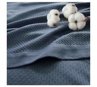 Madison Park Couverture Douce certifiée 100% Coton égyptien Respirante, Confortable et Respirante, Design Classique en Tricot gaufré de qualité supérieure, Housse légère de Luxe pour lit, canapé et