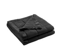 Madison Park - Couverture matelassée en Microfibre, Couture en Satin, légère et Ultra Douce, pour Toutes Les Saisons, Noir, canapé et lit Double