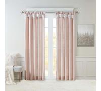 Madison Park Emilia Rideau de fenêtre en Imitation Soie avec Doublure pour intimité, à onglets torsadés pour Salon, Chambre et dortoir 50 x 95 cm