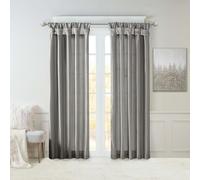 Madison Park Emilia Rideau de fenêtre en Imitation Soie avec Doublure pour intimité, fenêtre de Salon, Chambre et dortoir Anthracite 50 x 108 cm