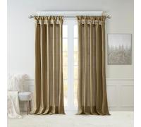 Madison Park Emilia Rideau Simple en Soie synthétique avec Doublure d'intimité, languettes torsadées à Faire soi-même, Rideau de fenêtre pour Salon, Chambre à Coucher et dortoir, 241,3 x 127 cm (L x