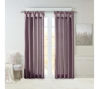 Madison Park Emilia Rideau Simple en Soie synthétique avec Doublure d'intimité, languettes torsadées à Faire soi-même, Rideau de fenêtre pour Salon, Chambre à Coucher et dortoir, 274,3 x 127 cm (L x