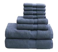 Madison Park Ensemble de Serviettes de Bain luxueuses 100% Coton 800 g/m², Bleu Ardoise, Plusieurs Tailles