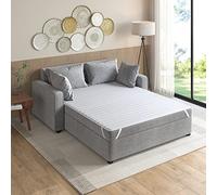 Madison Park Essentials Frisco - Protège-Matelas imperméable en Microfibre - Housse de Protection élastique sur Toute la Surface pour canapé-lit, lit Double, 137,2 x 182,9 cm, Blanc