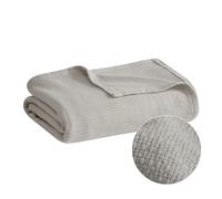 Madison Park Freshspun pelucheuse Couverture en Coton, Gris, Jumeau