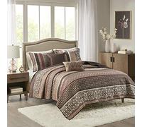Madison Park Princeton 5 pièces matelassé Couvre-lit Set, King Size, Rouge