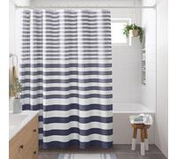 Madison Park Scotchgard Rideau de douche à tissage gaufré pour salle de bain - Gestion de l'humidité - Rideau de douche moderne de qualité spa pour salle de bain - Standard : 183 x 183 cm - Bleu ombré
