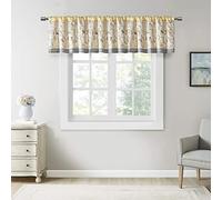 Madison Park Serene Embroidered Curtain, Textile, Jaune, 50x18