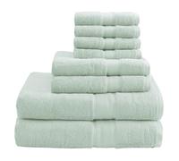 MADISON PARK SIGNATURE Ensemble de Serviettes luxueuses 100% Coton 800 g/m² Très Absorbant, séchage Rapide, qualité hôtelière et Spa pour Salle de Bain, Vert d'eau, Multi-Sizes