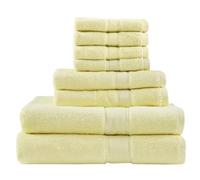MADISON PARK SIGNATURE Lot de 8 Serviettes de Bain luxueuses, 100% Coton, 800 g/m², très absorbantes, séchage Rapide, qualité hôtelière et Spa, pour Salle de Bain, Plusieurs Tailles, Jaune