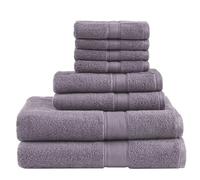 Madison Park Signature Lot de 8 Serviettes de Bain luxueuses, 800 g/m², 100% Coton, très absorbantes, séchage Rapide, qualité hôtelière et Spa, pour Salle de Bain, 76,2 x 137,2 cm, Violet Clair