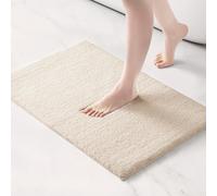 MADISON PARK SIGNATURE Tapis de Salle de Bain en Forme de Guimauve antidérapant, Luxueux Tapis en Peluche Absorbant, séchage Rapide, Design Spa, décoration de Salle de Bain, 20 x 30 Taupe