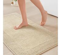Madison Park Splendor Tapis de Bain réversible touffeté 100% Coton, 3000 g/m², en Peluche Luxueuse, à Poils Moyens, séchage Rapide, décoration de Salle de Douche, 50,8 x 76,2 cm, Naturel
