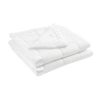 Madison Park Windom - Couverture en Duvet Alternatif 3M Scotchgard de qualité supérieure, Traitement Anti-humidité, légère et Douce pour Toutes Les Saisons, Bordure en Satin, Blanc, très Grand lit