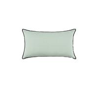 Madura - Housse de Coussin Carlina Décoration pour Maison Salon Chambre Canapé - Idée Cadeau Lin lavé légèrement froissé Tilleul et Bourdon Noir 28x47 cm