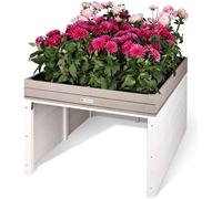 WONDERMAKE® Grand garage design pour tondeuse robot XXL universel avec écoulement d'eau, maison en bois bac à plantes, abri pour tondeuse robot carport garage pour tondeuse robot