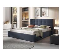 Mael - lit coffre - 160x200 - en tissu - sommier inclus