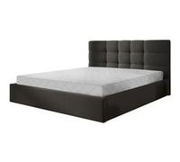 Mael - lit coffre - 160x200 - en tissu - sommier inclus