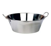 Maelsa Bassine Inox 2 anses diamètre 38cm 9 litres - Bassine en acier inoxydable parfait pour confiture cuisson sur tout feu dont induction