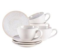 MÄSER Lot de tasses en grès Frozen Blanc 270 ml