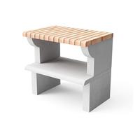 MAESTRO FERRETERO MOVELAR - Maipu Plus XL pour barbecue préfabriqué (gris, orange, 86,5 x 58 x 58 cm) - Utilisation en extérieur