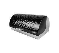 Maestro MR-1676BL Boîte à pain en acier inoxydable avec couvercle coulissant, Schwarz