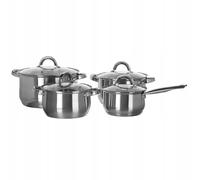 Feel Maestro Batterie de cuisine MR-2021 Inox 8 pièces Induction 4 couvercles + dessous de plat