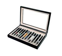 MaestroRelojero - Vitrine en Bois pour 12 Stylos | Plateau Porte Stylo | Présentoir à Stylo | en Bois Noir