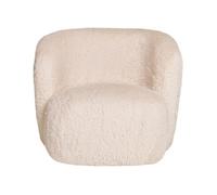 Maeto - fauteuil - en fausse fourrure - Ecru
