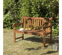 MAEVA - Banc de jardin Java en bois teck huilé